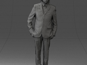 man in black dress 0224 3D Model
