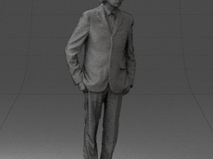 man in black dress 0224 3D Model
