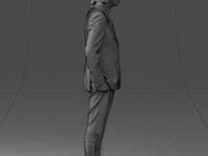 man in black dress 0224 3D Model