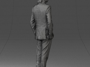 man in black dress 0224 3D Model