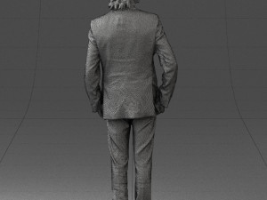 man in black dress 0224 3D Model