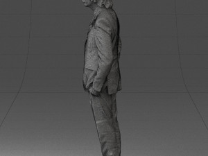 man in black dress 0224 3D Model