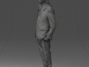 man in black dress 0224 3D Model