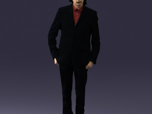man in black dress 0224 3d print ready 3D Print Model