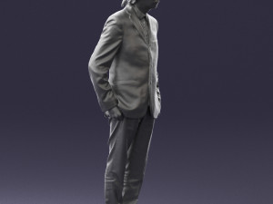man in black dress 0224 3d print ready 3D प्रिंट मॉडल