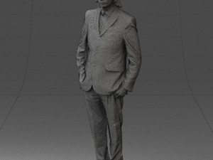 man in black dress 0224 3d print ready 3D प्रिंट मॉडल