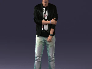000562 Casual Young Man in Jacket Modern Male Character 3d print ready 3D Print Model