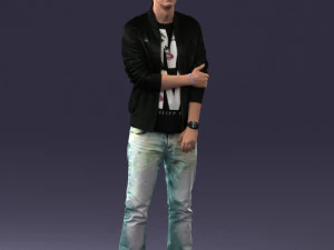 000562 Casual Young Man in Jacket Modern Male Character 3d print ready 3D Print Model