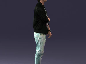 000562 Casual Young Man in Jacket Modern Male Character 3d print ready 3D Print Model