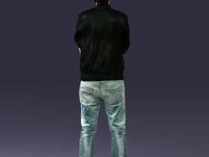 000562 Casual Young Man in Jacket Modern Male Character 3d print ready 3D Print Model