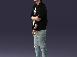 000562 Casual Young Man in Jacket Modern Male Character 3d print ready 3D Print Model