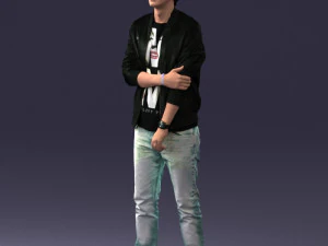 000562 Casual Young Man in Jacket Modern Male Character 3d print ready 3D Print Model
