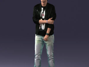 000562 Casual Young Man in Jacket Modern Male Character 3d print ready 3D Print Model