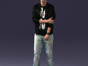 000562 Casual Young Man in Jacket Modern Male Character 3d print ready 3D Print Model
