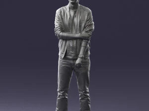 000562 Casual Young Man in Jacket Modern Male Character 3d print ready 3D Print Model