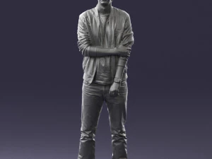 000562 Casual Young Man in Jacket Modern Male Character 3d print ready 3D Print Model