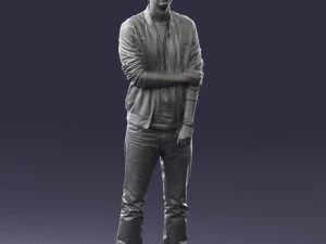 000562 Casual Young Man in Jacket Modern Male Character 3d print ready 3D Print Model
