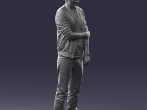 000562 Casual Young Man in Jacket Modern Male Character 3d print ready 3D Print Model