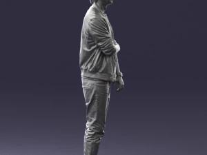 000562 Casual Young Man in Jacket Modern Male Character 3d print ready 3D Print Model