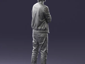 000562 Casual Young Man in Jacket Modern Male Character 3d print ready 3D Print Model