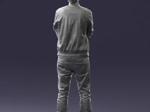 000562 Casual Young Man in Jacket Modern Male Character 3d print ready 3D Print Model