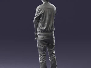 000562 Casual Young Man in Jacket Modern Male Character 3d print ready 3D Print Model