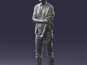 000562 Casual Young Man in Jacket Modern Male Character 3d print ready 3D Print Model