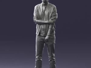 000562 Casual Young Man in Jacket Modern Male Character 3d print ready 3D Print Model