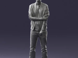 000562 Casual Young Man in Jacket Modern Male Character 3d print ready 3D Print Model
