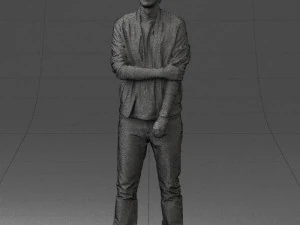 000562 Casual Young Man in Jacket Modern Male Character 3d print ready 3D Print Model