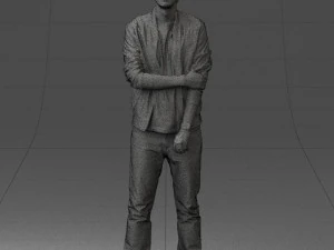 000562 Casual Young Man in Jacket Modern Male Character 3d print ready 3D Print Model