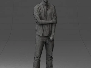 000562 Casual Young Man in Jacket Modern Male Character 3d print ready 3D Print Model
