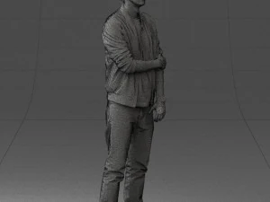 000562 Casual Young Man in Jacket Modern Male Character 3d print ready 3D Print Model