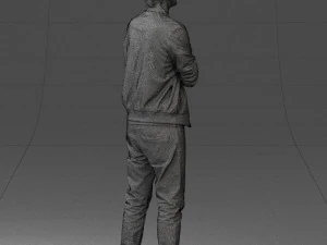 000562 Casual Young Man in Jacket Modern Male Character 3d print ready 3D Print Model