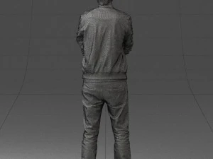 000562 Casual Young Man in Jacket Modern Male Character 3d print ready 3D Print Model