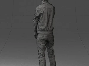 000562 Casual Young Man in Jacket Modern Male Character 3d print ready 3D Print Model