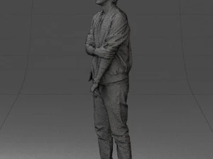 000562 Casual Young Man in Jacket Modern Male Character 3d print ready 3D Print Model