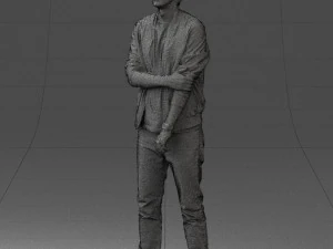 000562 Casual Young Man in Jacket Modern Male Character 3d print ready 3D Print Model