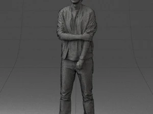 000562 Casual Young Man in Jacket Modern Male Character 3d print ready 3D Print Model