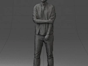 000562 Casual Young Man in Jacket Modern Male Character 3d print ready 3D Print Model