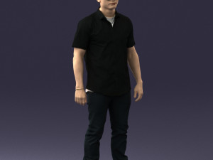 man in black dress 0227 3d print ready 3D 프린트 모델
