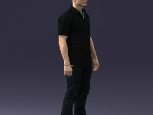 man in black dress 0227 3d print ready 3D 프린트 모델