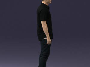man in black dress 0227 3d print ready 3D 프린트 모델
