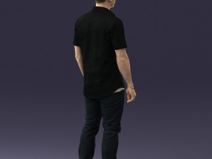 man in black dress 0227 3d print ready 3D 프린트 모델