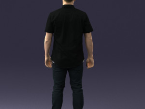 man in black dress 0227 3d print ready 3D 프린트 모델