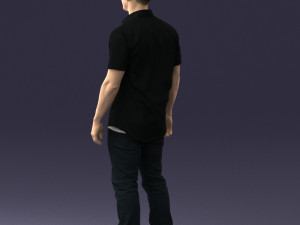 man in black dress 0227 3d print ready 3D 프린트 모델