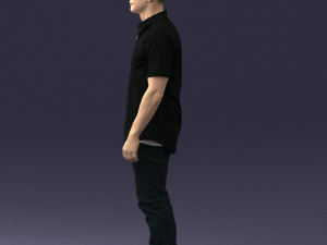 man in black dress 0227 3d print ready 3D 프린트 모델