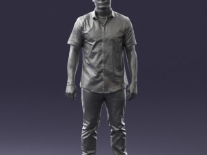man in black dress 0227 3d print ready 3D 프린트 모델