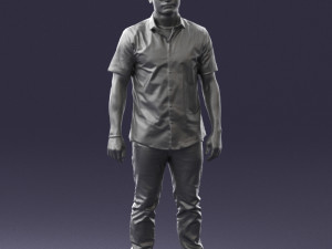 man in black dress 0227 3d print ready 3D 프린트 모델