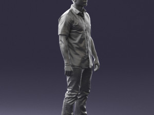man in black dress 0227 3d print ready 3D 프린트 모델